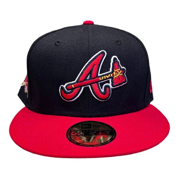 New Era Atlanta Braves 59FIFTY Fitted Hat Navy 30th Year Side Patch - Picture 3 of 8